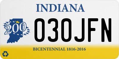 IN license plate 030JFN