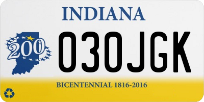 IN license plate 030JGK