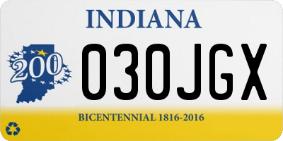 IN license plate 030JGX