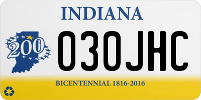 IN license plate 030JHC