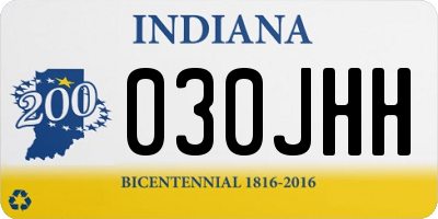 IN license plate 030JHH