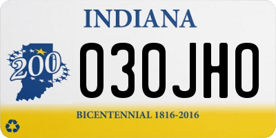 IN license plate 030JHO