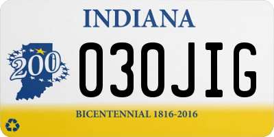 IN license plate 030JIG
