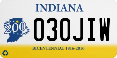 IN license plate 030JIW