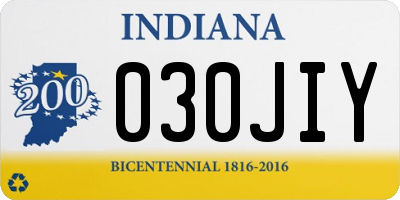 IN license plate 030JIY