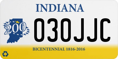IN license plate 030JJC