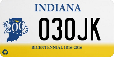 IN license plate 030JK