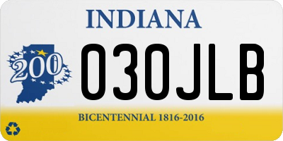 IN license plate 030JLB