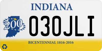 IN license plate 030JLI