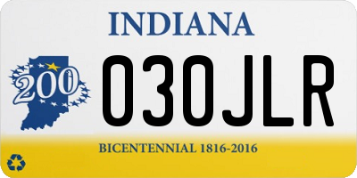IN license plate 030JLR