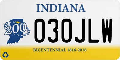IN license plate 030JLW
