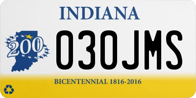IN license plate 030JMS