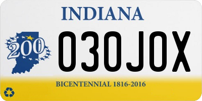 IN license plate 030JOX