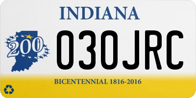 IN license plate 030JRC