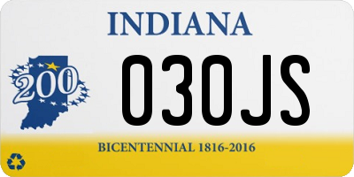 IN license plate 030JS