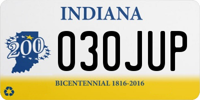 IN license plate 030JUP