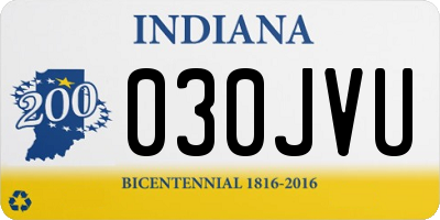 IN license plate 030JVU