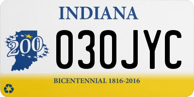 IN license plate 030JYC