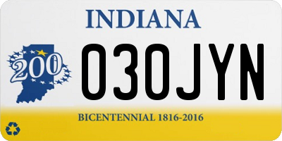IN license plate 030JYN