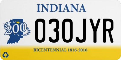 IN license plate 030JYR
