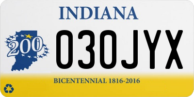 IN license plate 030JYX