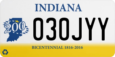 IN license plate 030JYY