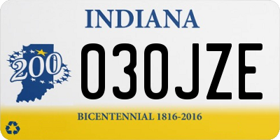 IN license plate 030JZE