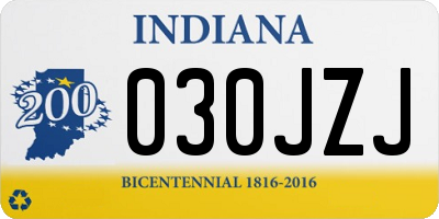 IN license plate 030JZJ