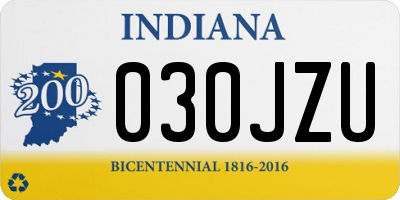 IN license plate 030JZU