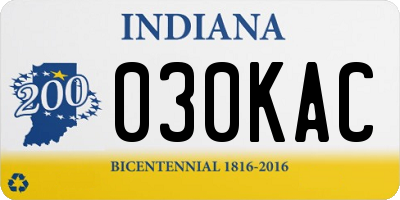 IN license plate 030KAC