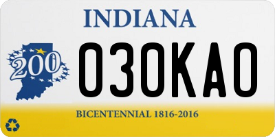 IN license plate 030KAO
