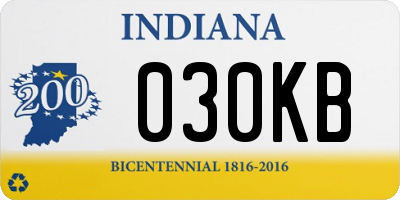 IN license plate 030KB