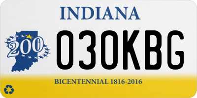 IN license plate 030KBG