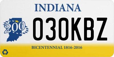 IN license plate 030KBZ