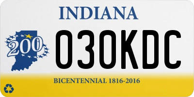 IN license plate 030KDC