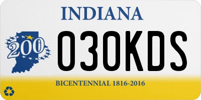 IN license plate 030KDS