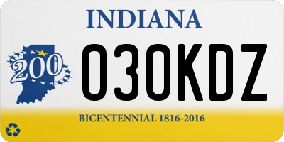 IN license plate 030KDZ