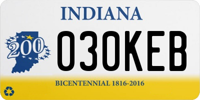 IN license plate 030KEB