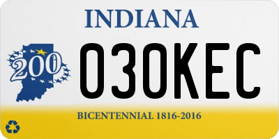 IN license plate 030KEC
