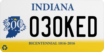 IN license plate 030KED