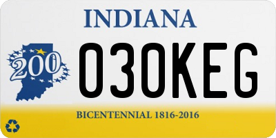 IN license plate 030KEG