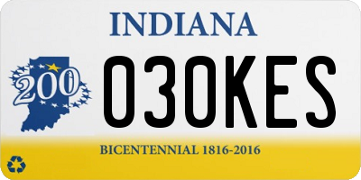 IN license plate 030KES