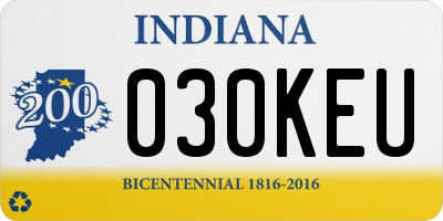 IN license plate 030KEU