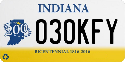 IN license plate 030KFY
