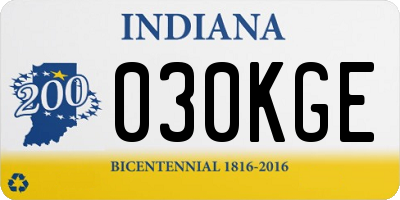 IN license plate 030KGE