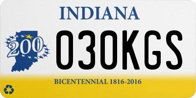 IN license plate 030KGS