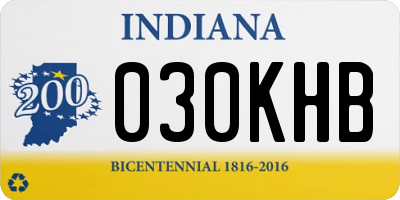 IN license plate 030KHB
