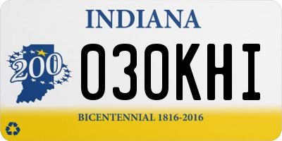 IN license plate 030KHI