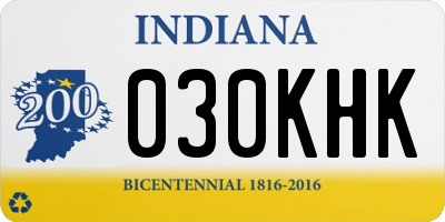 IN license plate 030KHK