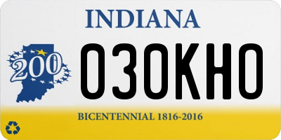 IN license plate 030KHO